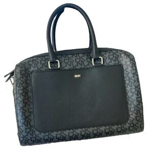 DKNY Black and Gray Doctor bag purse